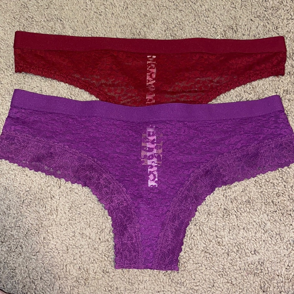 VS PINK leopard lace panties